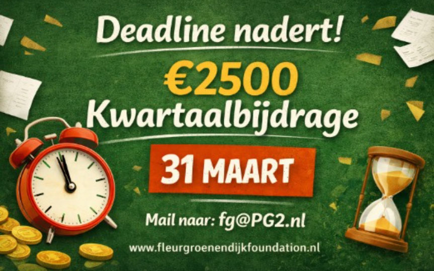 Deadline eerste kwartaal 2026